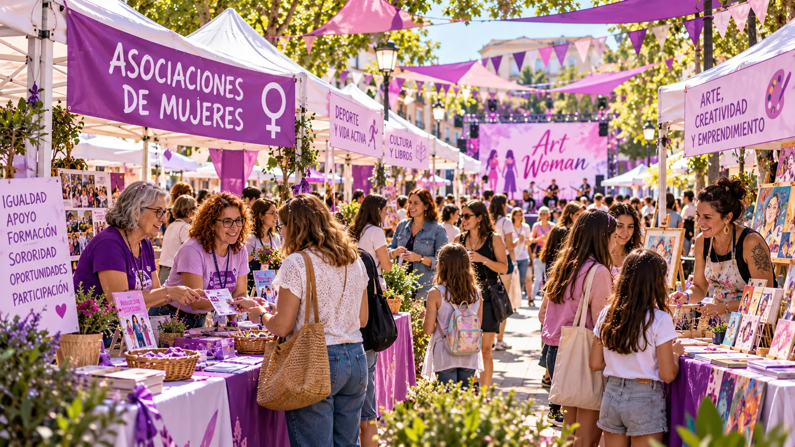 Asociaciones de mujeres, arte y emprendimiento en la feria