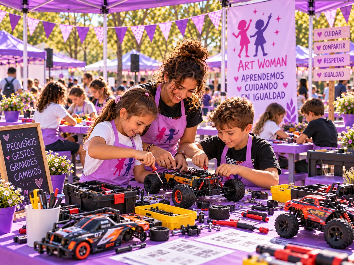 Taller STEM de coeducación en la feria