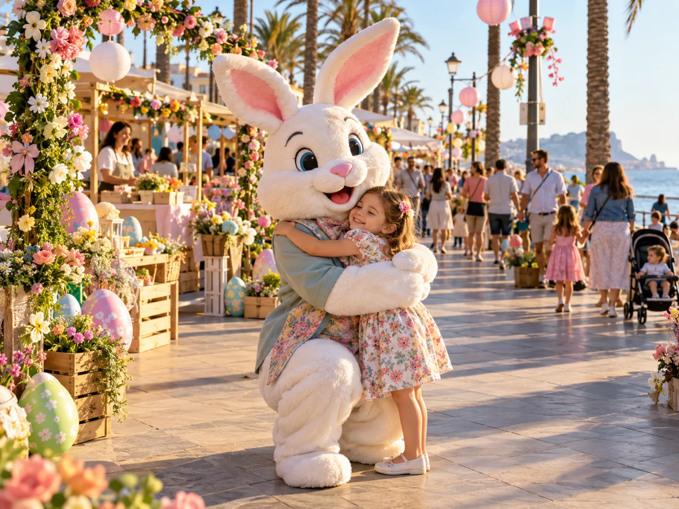 La Orilla Mágica de Pascua: el conejo de Pascua en el paseo marítimo